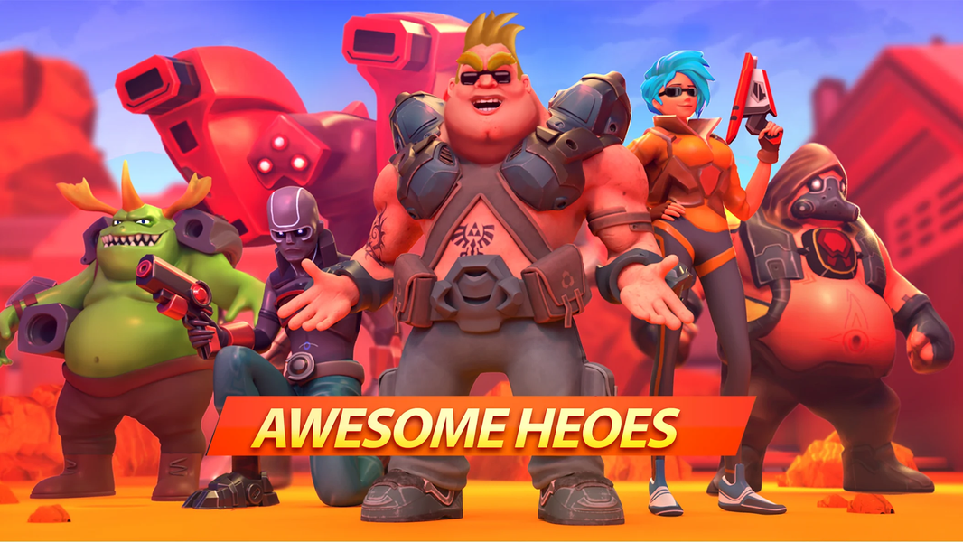 Frag Hero Shooter Mad Heroes - Gameplay image of android game