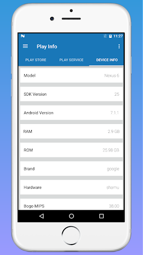 Check Device Details & Check Play Servicee Update - عکس برنامه موبایلی اندروید