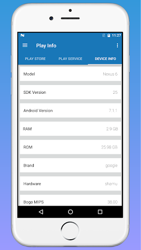 Check Device Details & Check Play Servicee Update - Image screenshot of android app