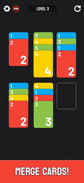 Card Color Sort Puzzle: Merge - Gameplay image of android game