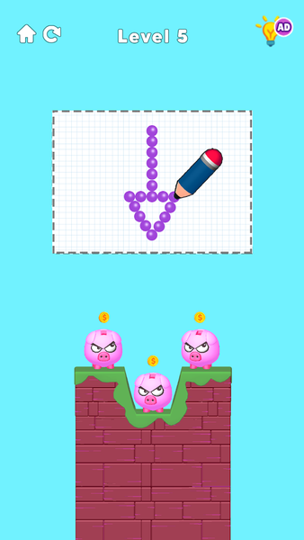 Draw to Break: Smash Puzzle - Gameplay image of android game