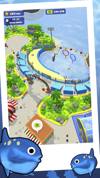 Idle Sea Park - Fish Tank Sim - Gameplay image of android game