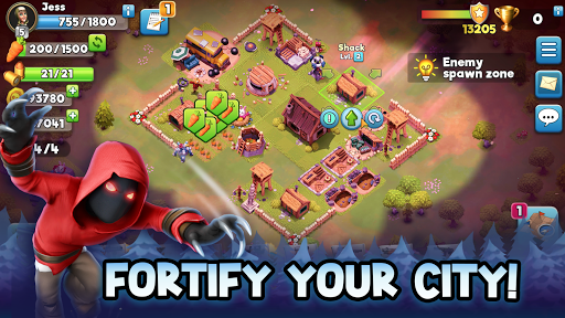 Survival City - Build & Defend - Gameplay image of android game