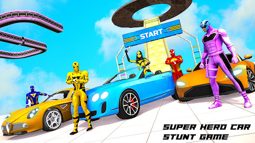 Cartoon Stunt Car Game Two Players Gameplay 