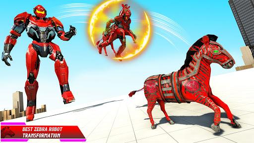 Zebra Robot Car Game War Robot - Image screenshot of android app