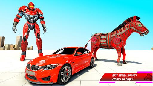 Zebra Robot Car Game War Robot - Image screenshot of android app