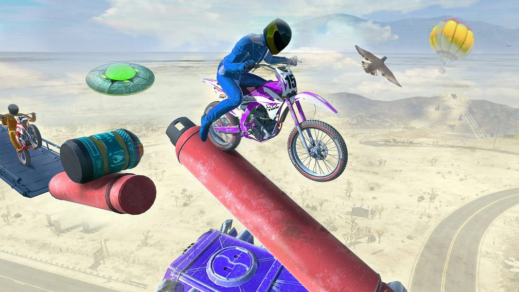 Moto Bike Racing Game Offline - Gameplay image of android game