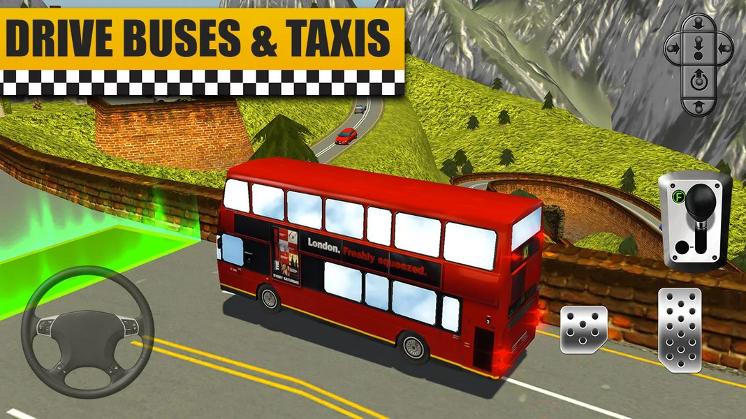 Bus & Taxi Driving Simulator - عکس بازی موبایلی اندروید