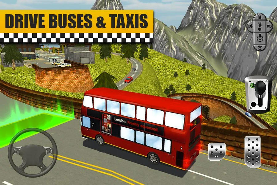 Bus & Taxi Driving Simulator - عکس بازی موبایلی اندروید