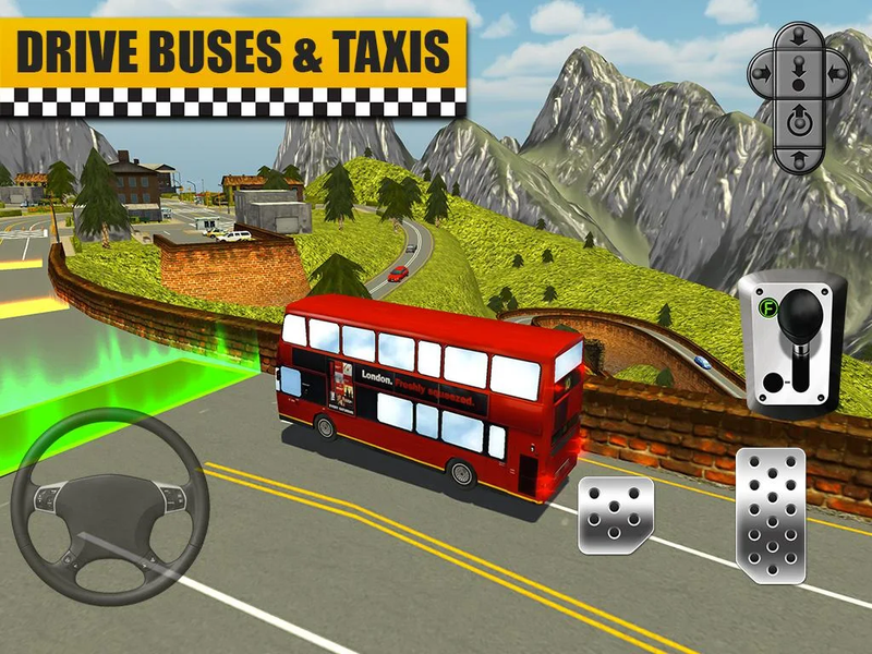 Bus & Taxi Driving Simulator - عکس بازی موبایلی اندروید