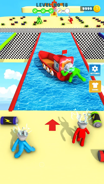 Head Connector Plug Race Game - Gameplay image of android game