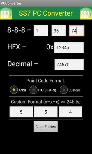 SS7 Point Code Converter - عکس برنامه موبایلی اندروید