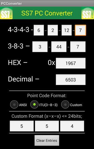SS7 Point Code Converter - Image screenshot of android app