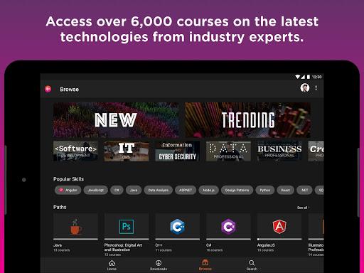 Pluralsight - عکس برنامه موبایلی اندروید