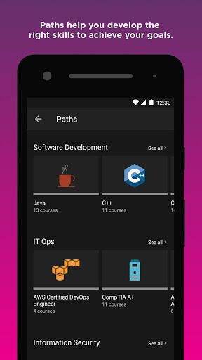 Pluralsight - عکس برنامه موبایلی اندروید