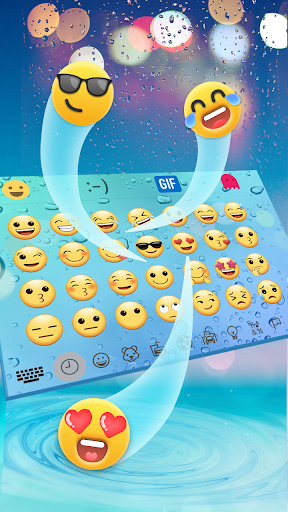 3D glass water keyboard theme - عکس برنامه موبایلی اندروید