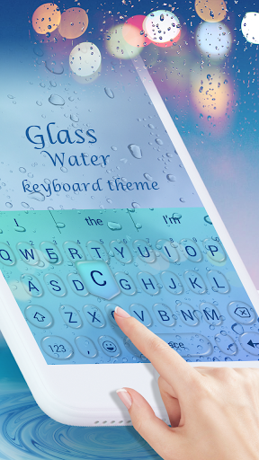 3D glass water keyboard theme - عکس برنامه موبایلی اندروید