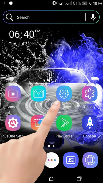 Blue Car Water Ripple LWP - Image screenshot of android app