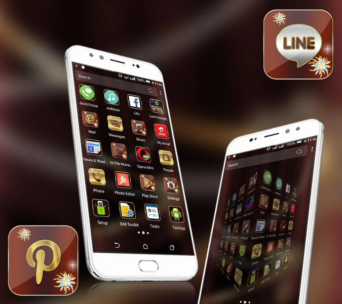 Amazing Gold Launcher Theme - عکس برنامه موبایلی اندروید