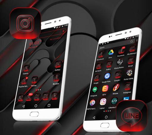 Cool Black Launcher Theme - Image screenshot of android app