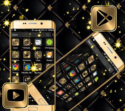 Gold Black Launcher Theme - Image screenshot of android app