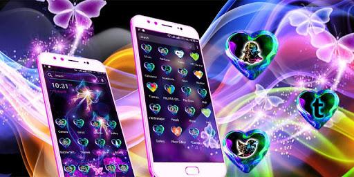 Neon ButterFly Launcher Theme - Image screenshot of android app