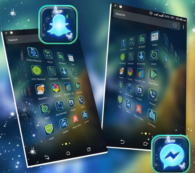 Neon Dear Launcher Theme - Image screenshot of android app