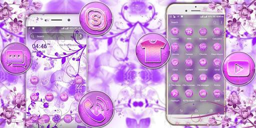 Purple Butterfly Theme - عکس برنامه موبایلی اندروید