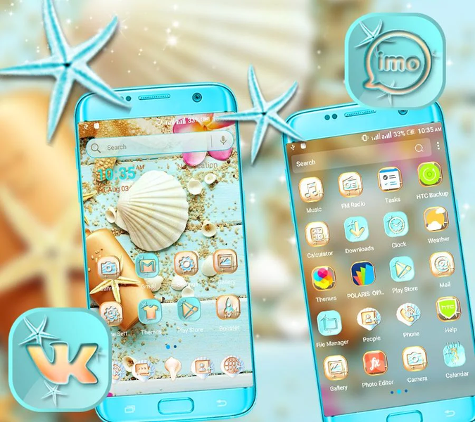 Sea Shell Launcher Theme - Image screenshot of android app