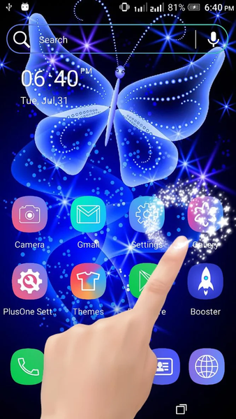 Neon Butterfly Particle LWP - عکس برنامه موبایلی اندروید