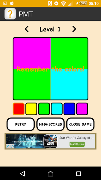 Photographic Memory Trainer - Gameplay image of android game