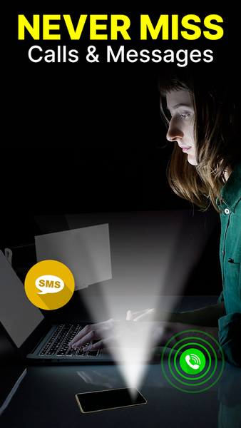 Flash Alert - Smart Flashlight - عکس برنامه موبایلی اندروید