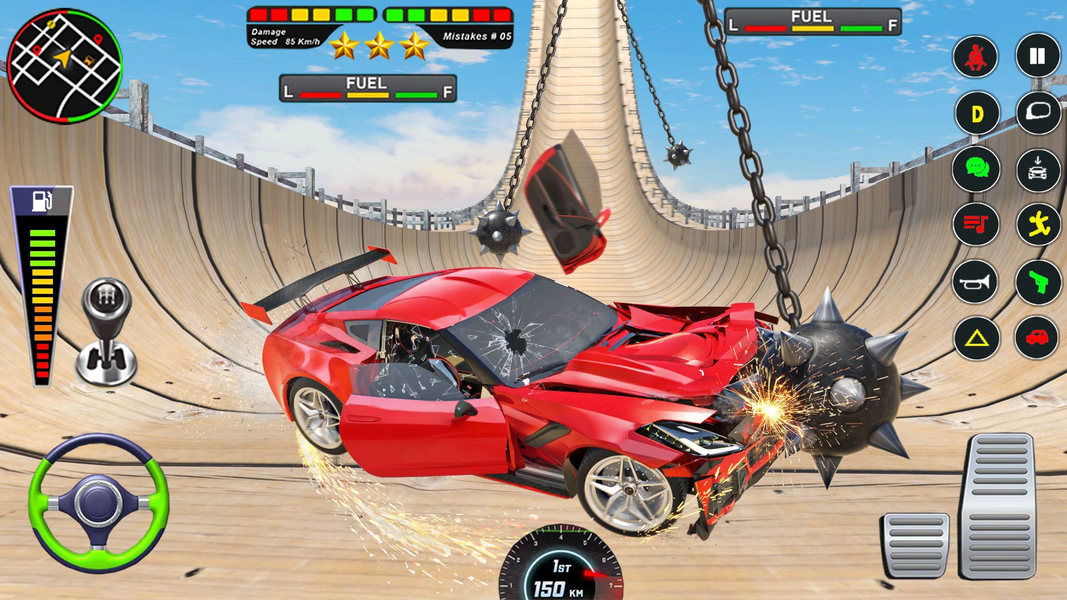 Mega Ramp Car Crash Simulator - Gameplay image of android game