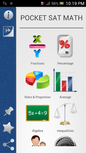 Pocket SAT Math - Image screenshot of android app