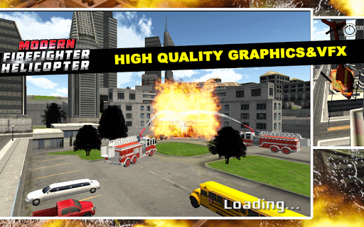 Modern Firefighter Helicopter - Gameplay image of android game