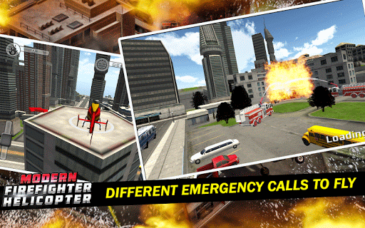 Modern Firefighter Helicopter - Gameplay image of android game