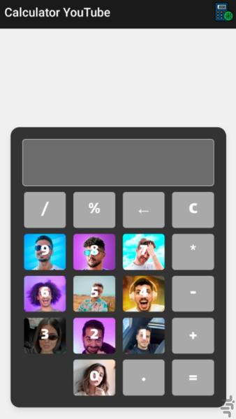 ماشین حسابِ طرح یوتیوب - عکس برنامه موبایلی اندروید