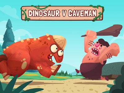 Dino Bash - Dinosaurs v Cavemen Tower Defense Wars - عکس بازی موبایلی اندروید