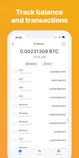 Bitcoin Wallet: BTC, ETH & BNB - عکس برنامه موبایلی اندروید