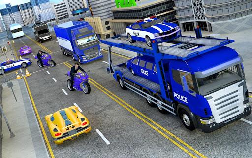 Police Car Transporter Truck - Gameplay image of android game