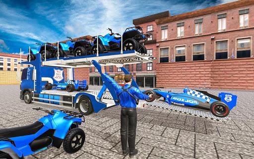 Grand Police Cargo Transport Truck-3D Police Games - Image screenshot of android app