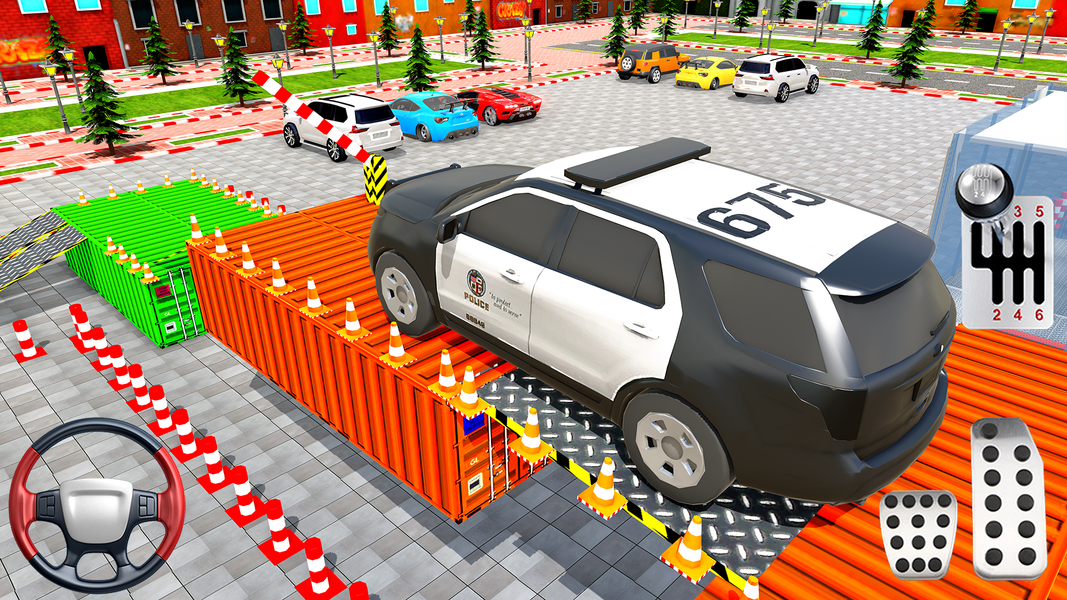 Police Prado Car Parking Drive - Gameplay image of android game