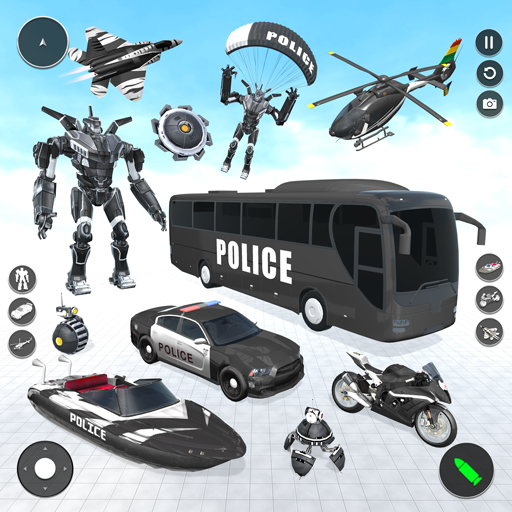 Police Bus Robot Bike Games - Gameplay image of android game