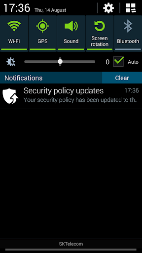 Samsung Security Policy Update - عکس برنامه موبایلی اندروید