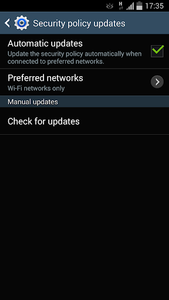 Samsung Security Policy Update - عکس برنامه موبایلی اندروید