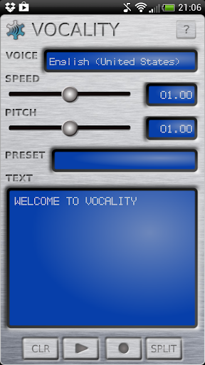 Vocality Text To Speech - Image screenshot of android app