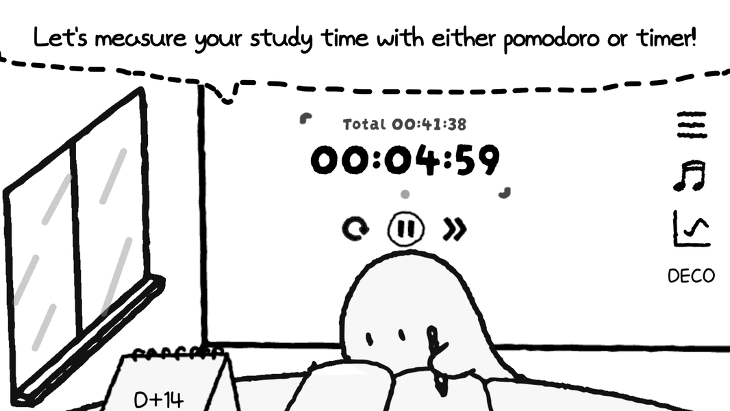 Study Time With Rain: Pomodoro - Image screenshot of android app
