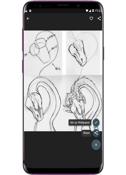 Drawing Dragon Tutorials - Image screenshot of android app