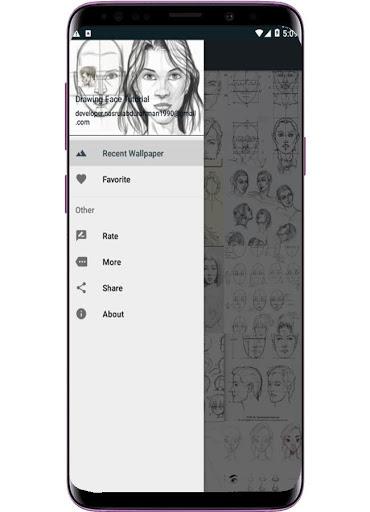 Drawing Face Tutorial - Image screenshot of android app