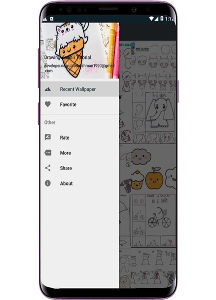 Drawing Kawaii Tutorial - Image screenshot of android app